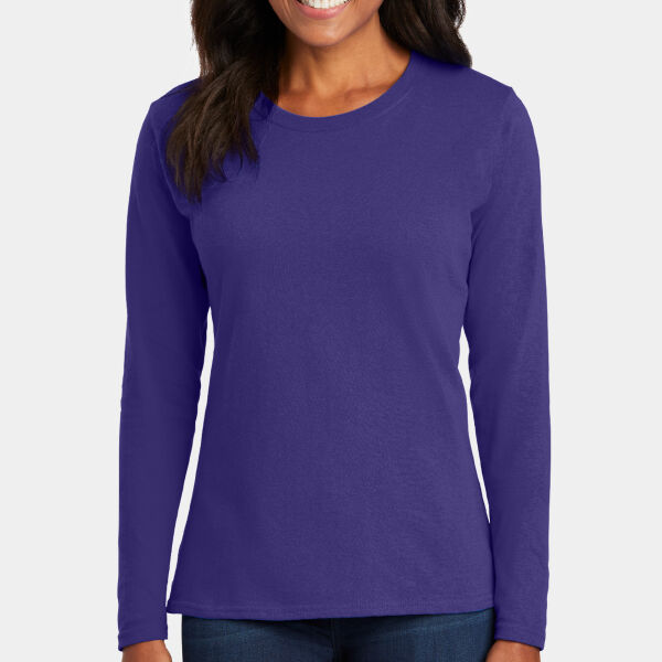 6  - Ladies Long Sleeve Core Cotton Tee Thumbnail