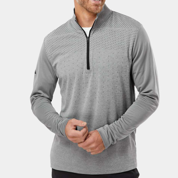 2  - Heather Block Print Quarter-Zip Pullover Thumbnail